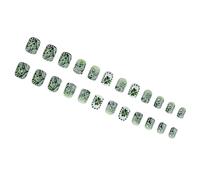 Patrick's Day Press On Nails Fake Glues On Artificial Acrylic Stick On With Shamrock Designs Design False Nail