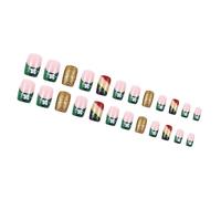 Patrick's Day Press On Nails French Nails Tip Square Fake Nails False Nails Clovers Designs Full Covers Acrylic Nails