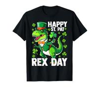 Patrick's Happy ST PAT-REX Day T-Rex Dinosaur Funny T-Shirt