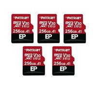 Patriot 256GB A1 Micro SD Card for Android Phones and Tablets, 4K Video Recording - PEF256GEP31MCX - 5 Pack Retail