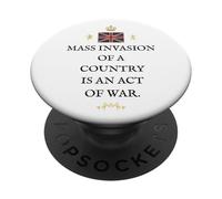 PATRIOT BRITAIN PROUD BRITISH PRIDE SUPPORTER MASS INVASION PopSockets Adhesive PopGrip