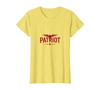 Patriot Eagle Emblem: Bold American Pride T-Shirt, Women, Lemon, L