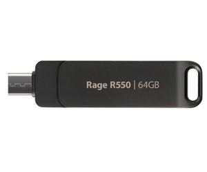 Patriot Memory Rage R550 USB flash drive 64 GB USB Type-A / USB Type-C 3.2 Gen 1 (3.1 Gen 1) Black