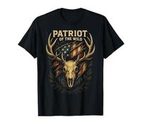 Patriot of The Wild USA Patriotic Deer Hunting Elk Hunter T-Shirt