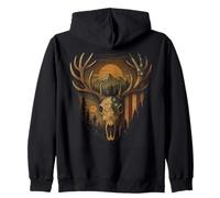 Patriot of the Wild USA Patriotic Deer Hunting Elk Hunter Zip Hoodie