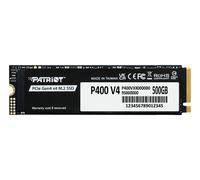 Patriot P400 V4 500GB Internal SSD - NVMe PCIe Gen 4x4 - M.2 2280 - Sequential Read: Up to 5,000MB/s and Sequential Write: Up to 3,000MB/s - PS5 Compatible - Solid State Drive - P400VP500GM28H