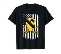 Patriotic 1st Cavalry Division US Veteran Flag American T-Shirt