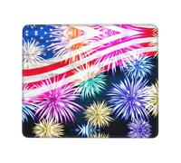 Patriotic 4th of July American Flag Full Coverage Desk Pad and Mouse Mat, Lock Edge Non-Slip Design for Extended Use with Computer