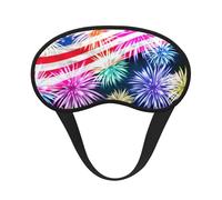 Patriotic 4th of July American Flag Sleep Mask,Blackout Eye Mask Adjustable Eye Cups,Sleeping Mask for Light Sleepers, Travelers