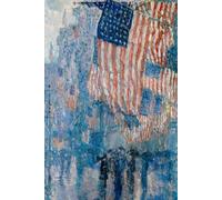Patriotic 4th of July Notebook | Hassam's The Avenue in the Rain and Flags, Fifth Avenue