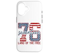 Patriotic 76 Seventeen Land Of The Free Backprint Case for iPhone 16