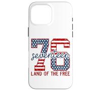 Patriotic 76 Seventeen Land Of The Free Backprint Case for iPhone 16 Pro Max