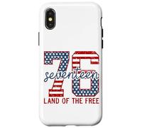 Patriotic 76 Seventeen Land Of The Free Backprint Case for iPhone X/XS