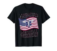 Patriotic AEMT for Medical Technician First Aider T-Shirt