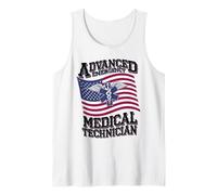 Patriotic AEMT for Medical Technician First Aider Tank Top
