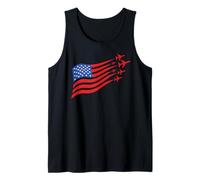 Patriotic Airplane American Flag USA Aviation Pride Tank Top