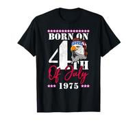 Patriotic America USA Eagle Born On 4th Of July 1975 T-Shirt