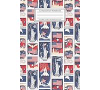 Patriotic American Composition Notebook: College Ruled School Journal with USA Flag and Landmark Pattern - Writing Notebook for Notes, Homework and Journaling, 6 x 9 in, 120 Pages