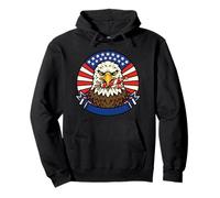 Patriotic American Eagle Flag Fireworks 4th July Anniversary Pullover Hoodie
