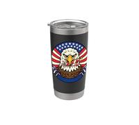Patriotic American Eagle Flag Fireworks 4th July Anniversary Stainless Steel Insulated Tumbler