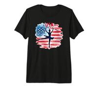 Patriotic American Flag Gymnastics USA Gymnasts Premium T-Shirt