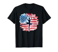 Patriotic American Flag Gymnastics USA Gymnasts Value Graphic T-Shirt