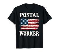 Patriotic American Flag Postal Worker T-Shirt