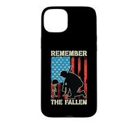 Patriotic American Flag Remember The Fallen Memorial Day US Case for iPhone 15 Plus