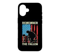 Patriotic American Flag Remember The Fallen Memorial Day US Case for iPhone 16