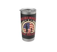 Patriotic American Flag Remember The Fallen Memorial Day US Stainless Steel Insulated Tumbler