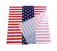 Patriotic American Flag Tablecloth PE Reusable for Dessert Tables