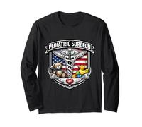 Patriotic American Pediatric Surgeon Caduceus Neonatal Fetal Long Sleeve T-Shirt