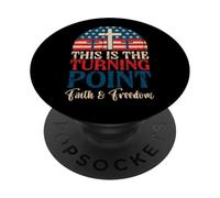 Patriotic American Turning Point US Flag Freedom 4th of July PopSockets Adhesive PopGrip