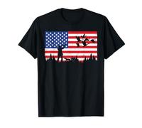 Patriotic American USA Flag Duck Hunting Hunter T-Shirt