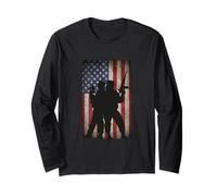 Patriotic Americans Veterans Day Female Soldiers Long Sleeve T-Shirt