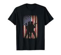 Patriotic Americans Veterans Day Female Soldiers T-Shirt