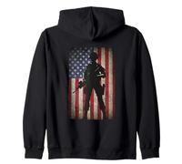 Patriotic Americans Veterans Day Female Soldiers Zip Hoodie