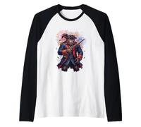Patriotic Ape Revolutionary War Soldier July 4th Raglan Baseball Tee
