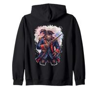 Patriotic Ape Revolutionary War Soldier July 4th Zip Hoodie