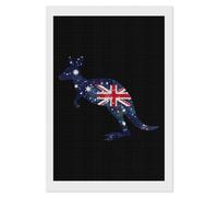 Patriotic Australian Hopping Kangaroo Australia Flag Diamond Art Painting Kits Square Full Drill Diamond Art Painting DIY Diamond Dot Arts Crafts 8"x12"