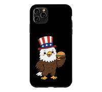Patriotic Bald Eagle Burger USA July 4th America Souvenir Case for iPhone 11 Pro Max