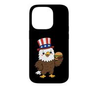 Patriotic Bald Eagle Burger USA July 4th America Souvenir Case for iPhone 14 Pro
