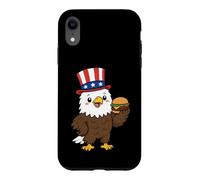 Patriotic Bald Eagle Burger USA July 4th America Souvenir Case for iPhone XR