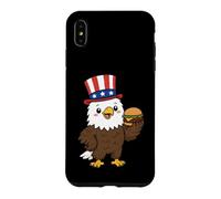 Patriotic Bald Eagle Burger USA July 4th America Souvenir Case for iPhone XS Max