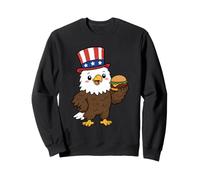 Patriotic Bald Eagle Burger USA July 4th America Souvenir Sweatshirt