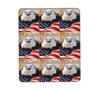 Patriotic Bald Eagle With American Flag Mouse Pad Ultra-Smooth Gaming Mousepad Non-Slip Rubber Base Washable Perfect For Desk