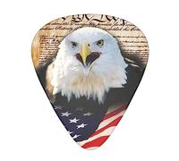 Patriotic Bald Eagle With American Flag Stolmx Guitar Pick Set - Full Print Design, 3 Thicknesses Available