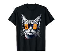 Patriotic Barbados Tabby Cat Barbadian Flag T-Shirt