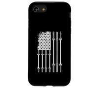 Patriotic Barbell Flag Design Strength and Fitness Pride Case for iPhone SE (2020) / 7/8