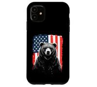 Patriotic Bear American Freedom Forest Paw Case for iPhone 11
